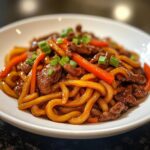Beef Stir-Fried Udon Noodles