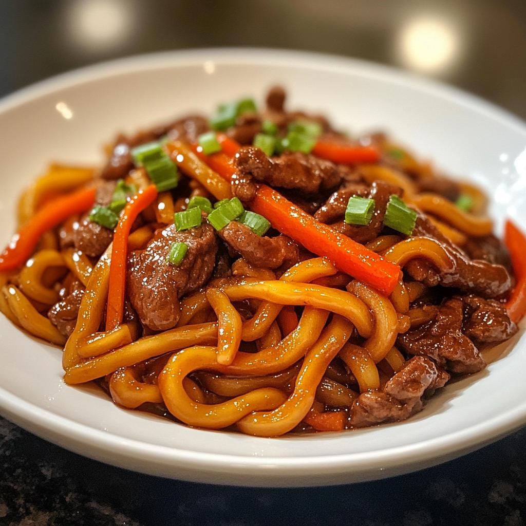 25-Minute Beef Stir-Fried Udon Noodles – Irresistibly Savory & Fast