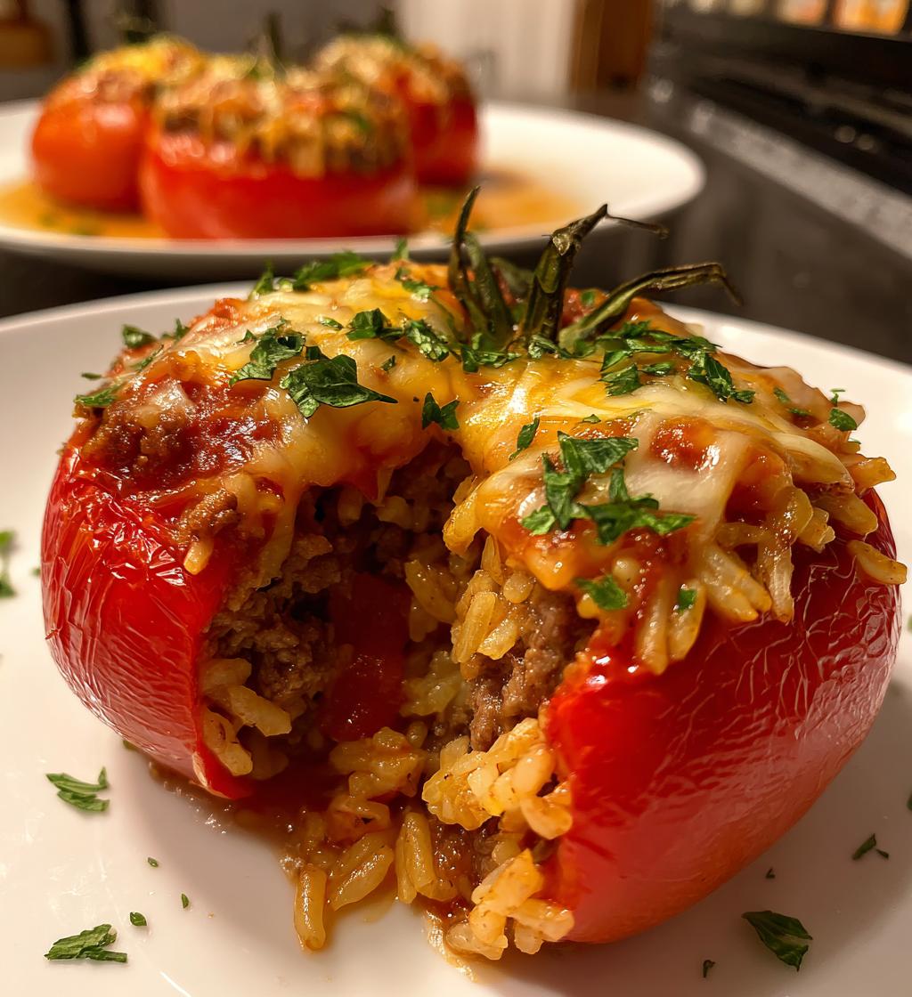 Juicy Beef and Rice Stuffed Tomatoes in 4 Simple Steps