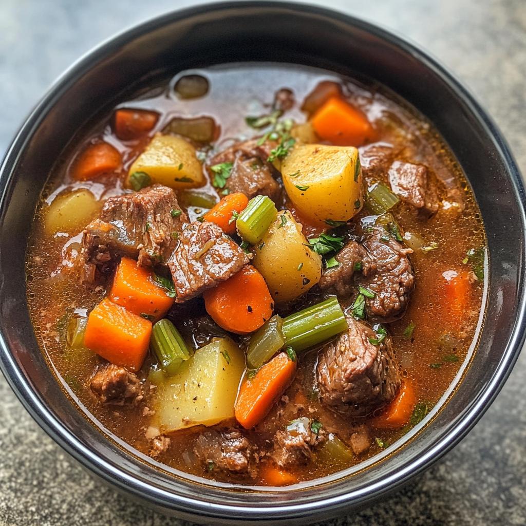 Hearty Beef and Vegetable Soup Recipe in 5 Simple Steps