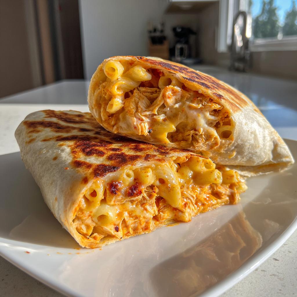 Buffalo Chicken Mac & Cheese Wraps in 25 Flat Minutes