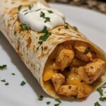 Cheese Garlic Chicken Wraps