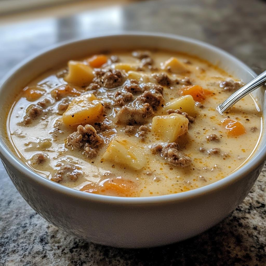 35-Minute Cheeseburger Soup That’s Pure Comfort Bliss