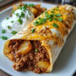 Cheesy Potato Burritos Beef