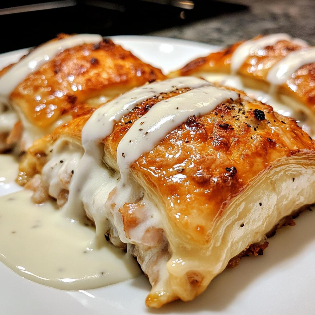 Chicken Pillows with Creamy Parmesan Sauce - detail 1