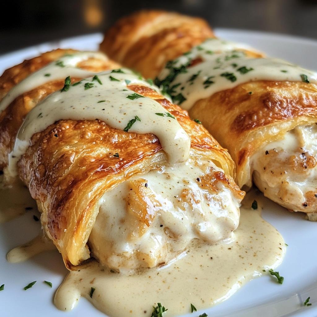 30-Minute Chicken Pillows with Irresistible Creamy Parmesan Sauce