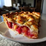 Crazy Crust Pie, featuring a golden-brown self-forming crust with a slice cut out to display the soft