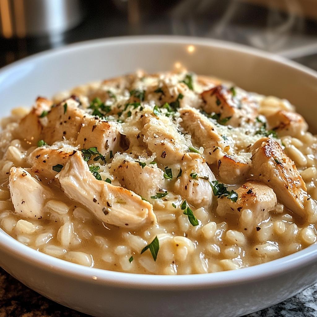 35-Minute Creamy Chicken Risotto with Parmesan Perfection