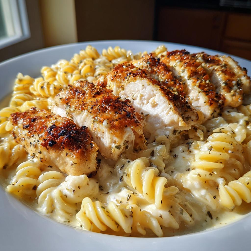 Creamy Garlic Parmesan Chicken with Cheesy Twisted Pasta: The Ultimate Comfort Food Recipe - detail 1