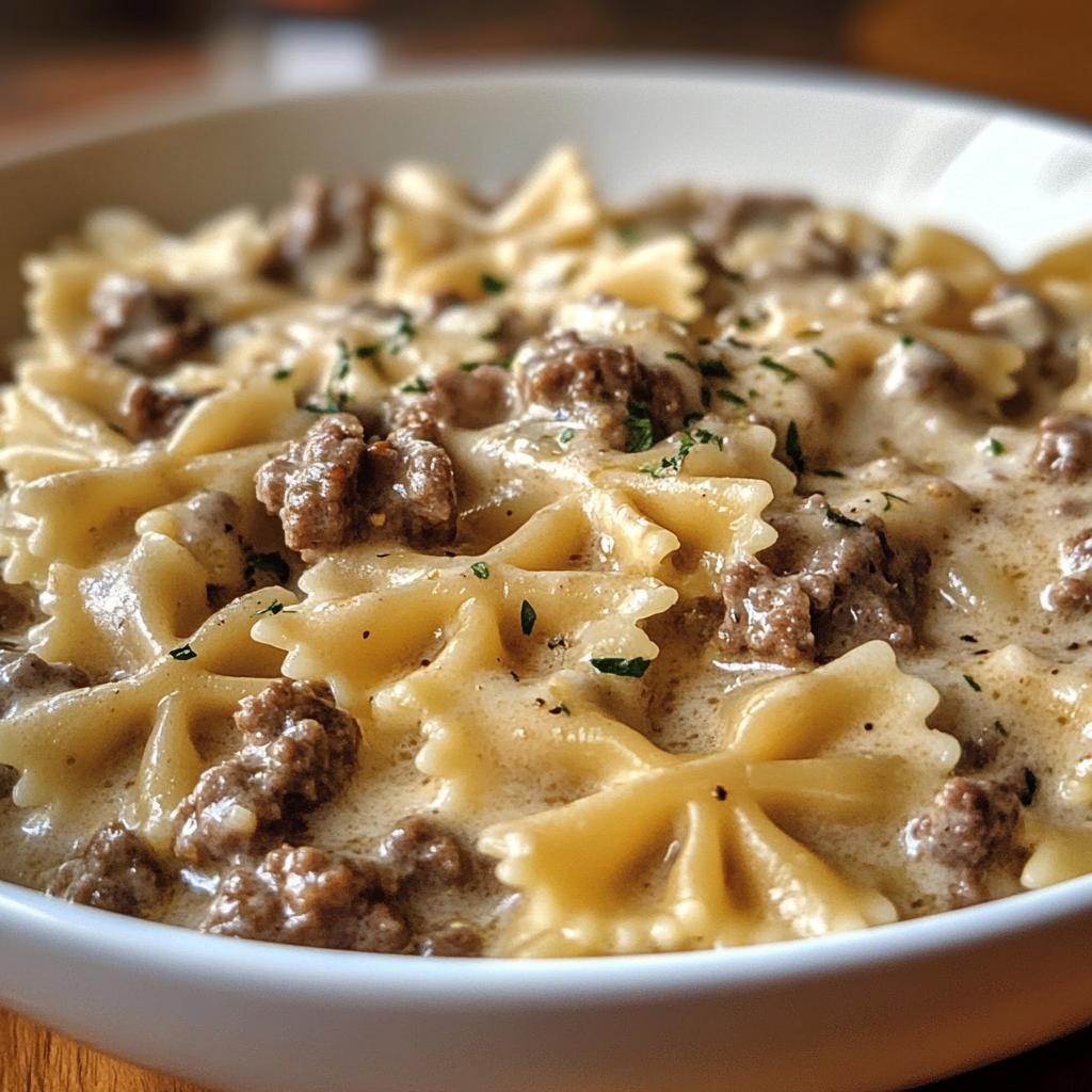 Creamy Ground Beef & Bowtie Pasta: 30-Minute Comfort Perfection