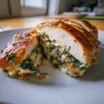 Creamy Mushroom & Spinach Stuffed Chicken Breasts