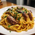Creamy Spicy Garlic Butter Steak Pasta - Ready in 30 Minutes!