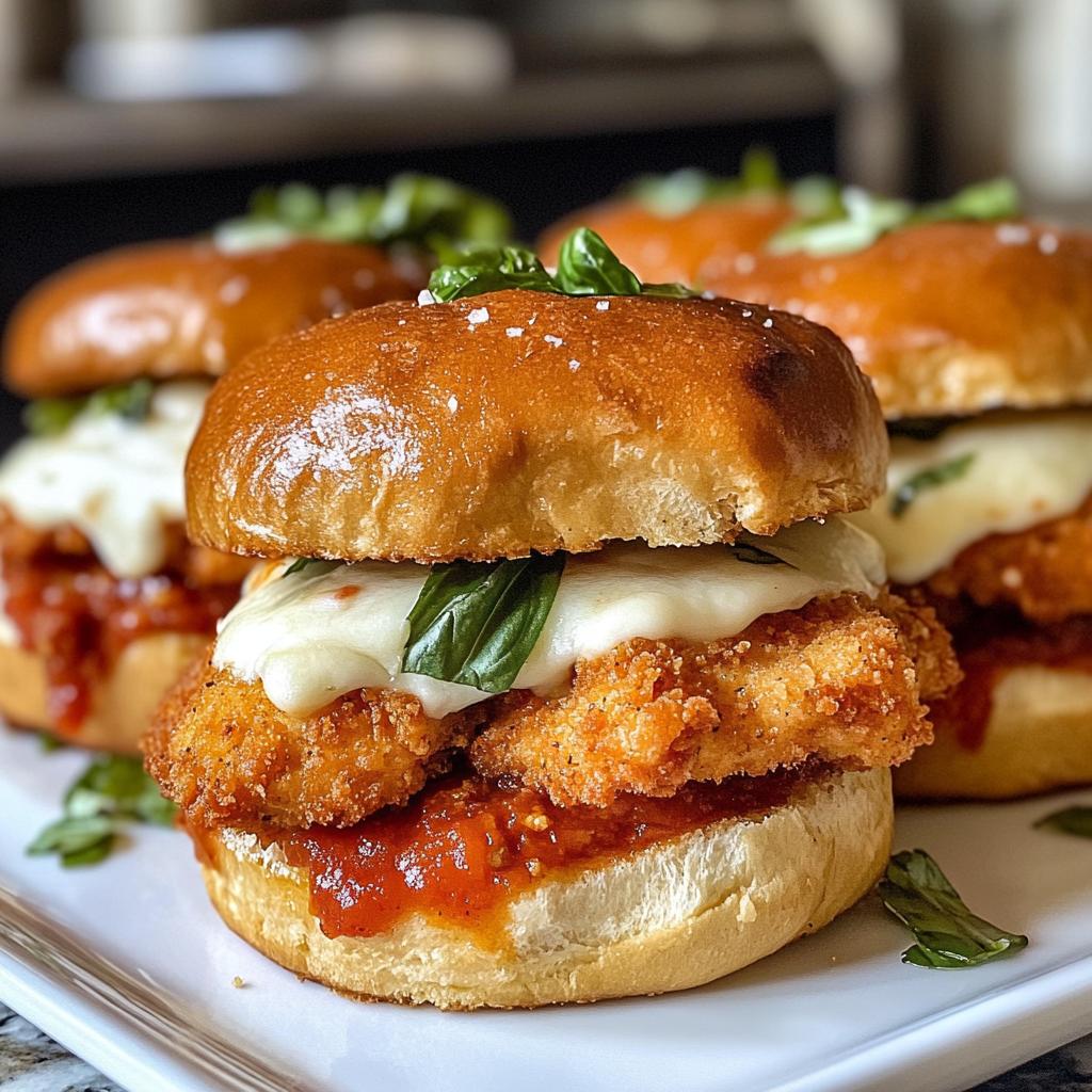 Crispy Chicken Parmesan Sliders