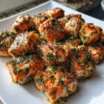 Crispy Garlic Butter Salmon Bites