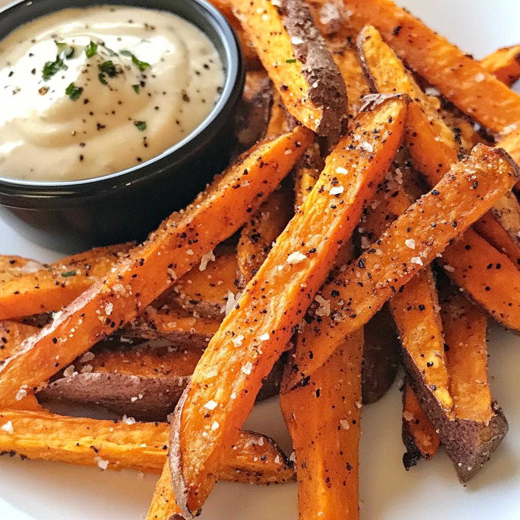 “Epic 30-Minute Crispy Sweet Potato Fries with Garlic Aioli”