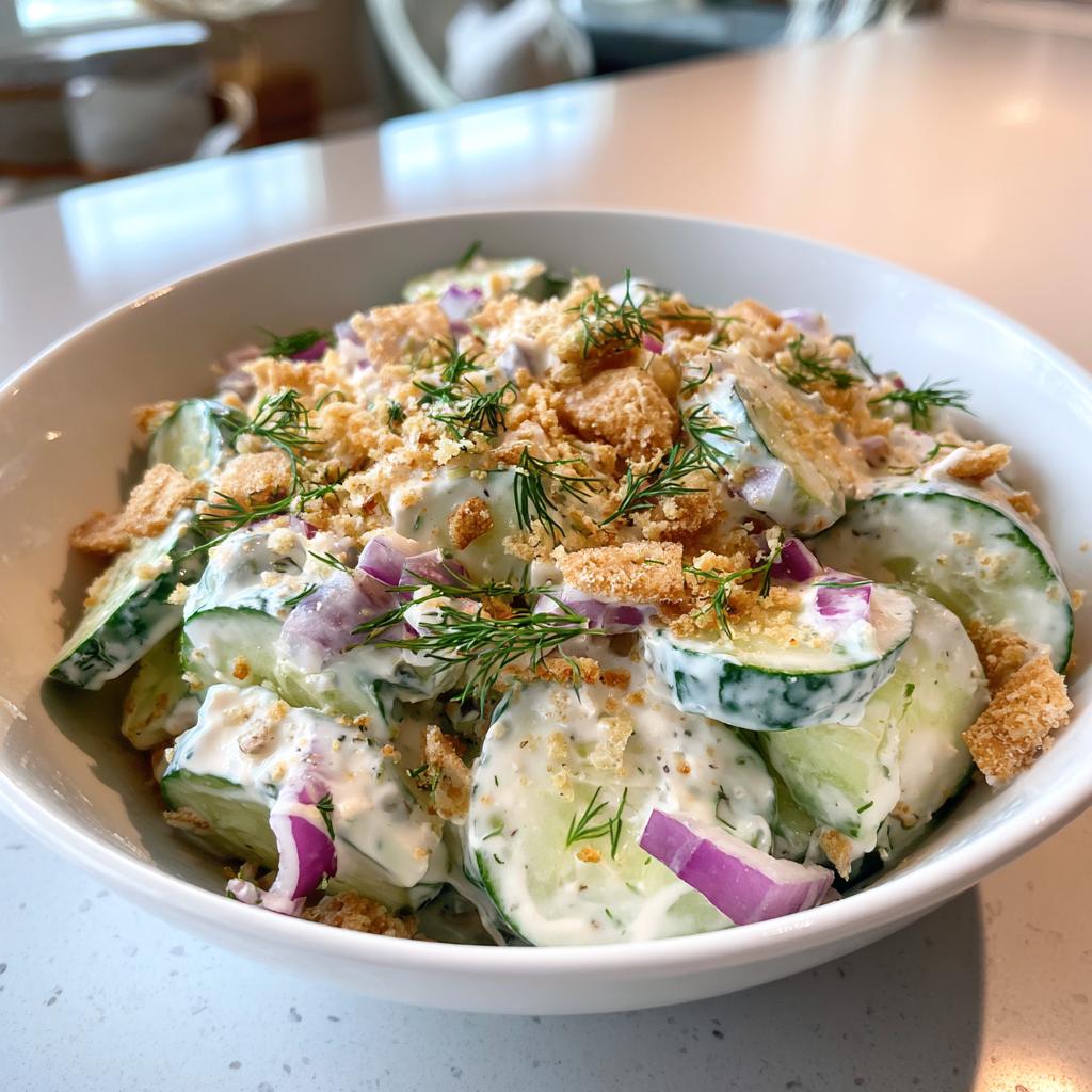 10-Minute Cucumber Ranch Crack Salad Your Family Will Crave