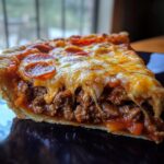 Deep Hamburger Sausage & Pepperoni Pie