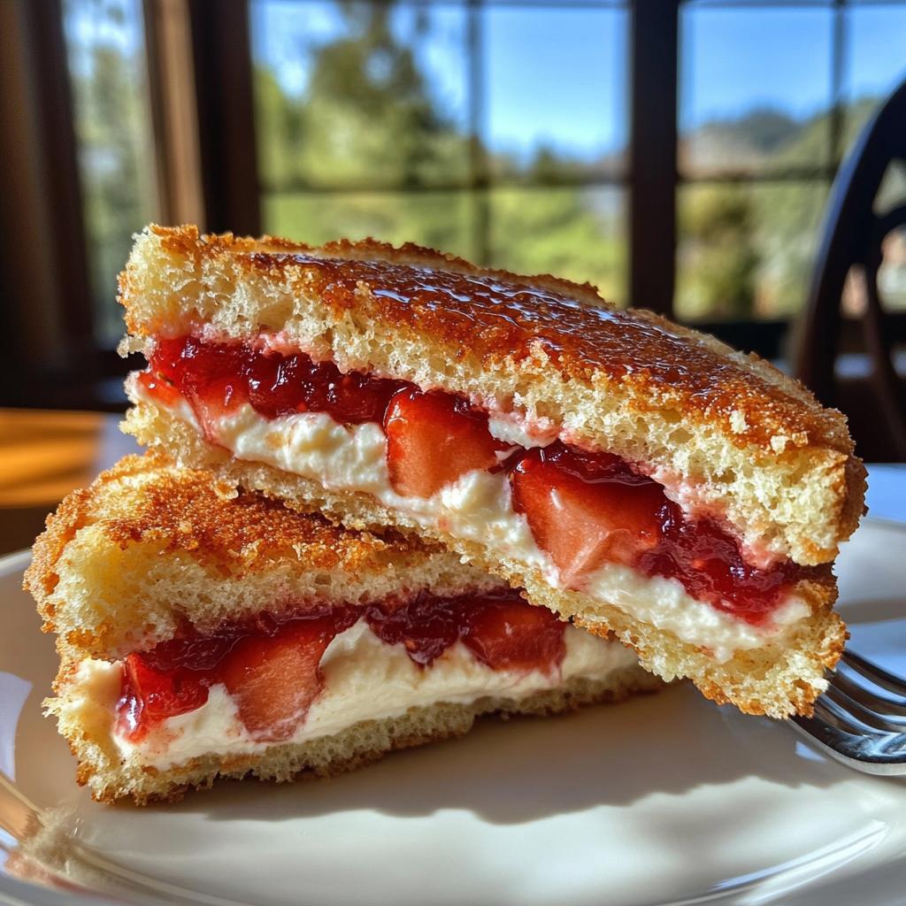 20-Minute Easy Homemade Fried Strawberry Cheesecake Sandwiches