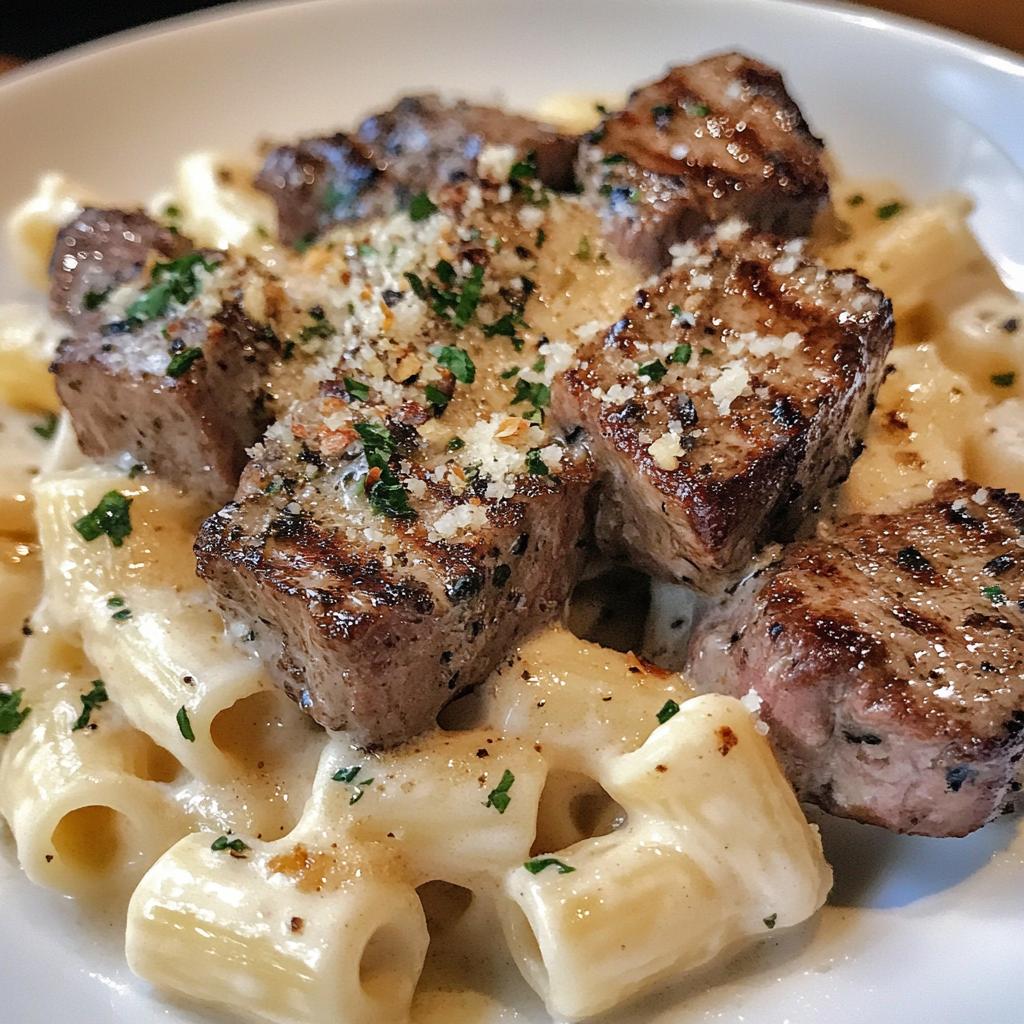30-Minute Garlic Butter Steak Bites & Creamy Alfredo Bliss
