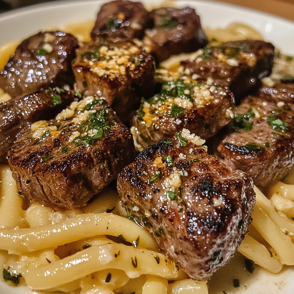 25-Minute Garlic Butter Steak Bites with Chipotle Pasta Perfection