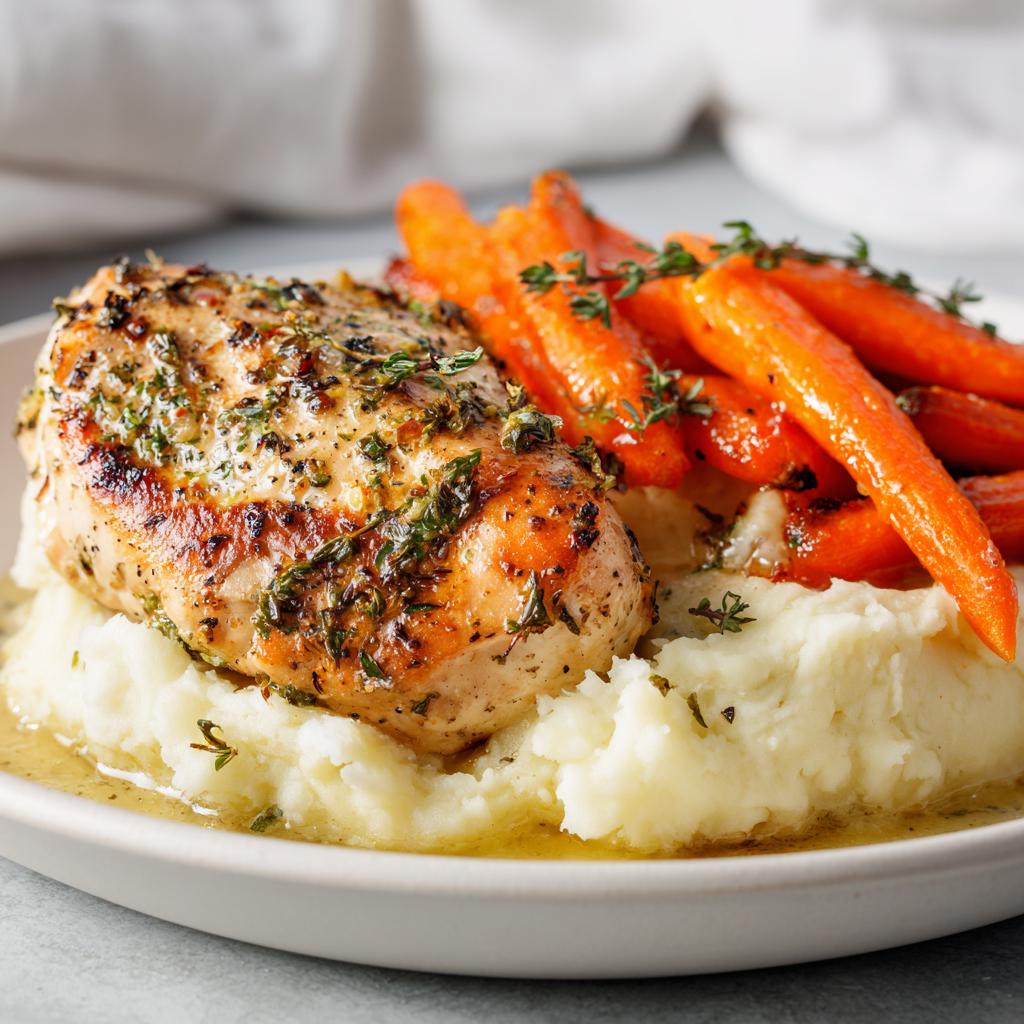 Juicy Garlic Herb Chicken with Creamy Mash in Just 45 Minutes
