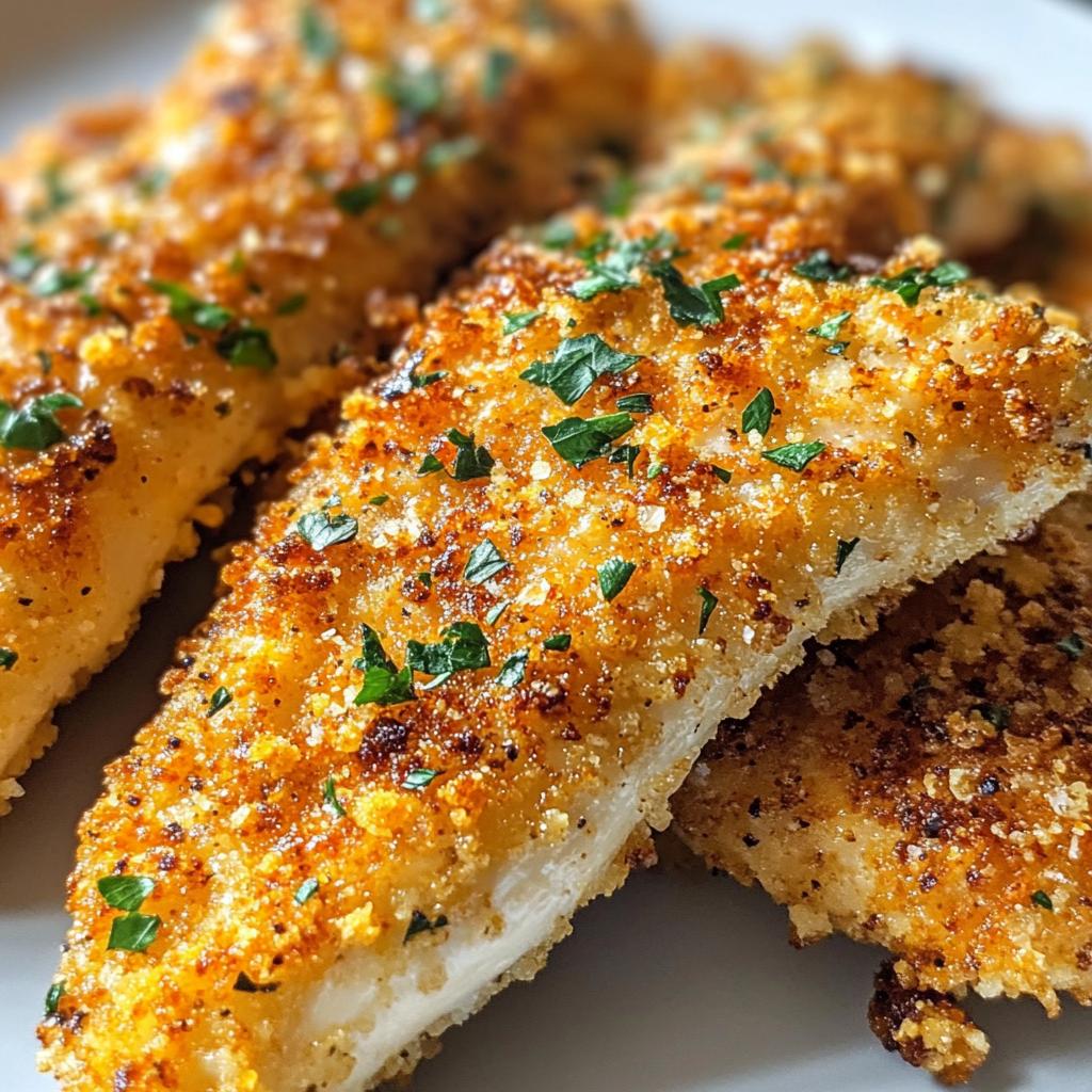 Golden Crispy Parmesan Chicken Tenders