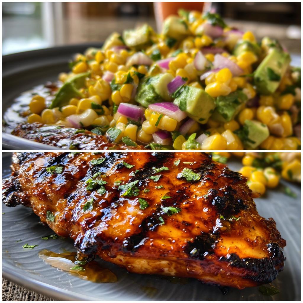 Grilled Hot Honey Chicken with Sweet Corn Salad - detail 1