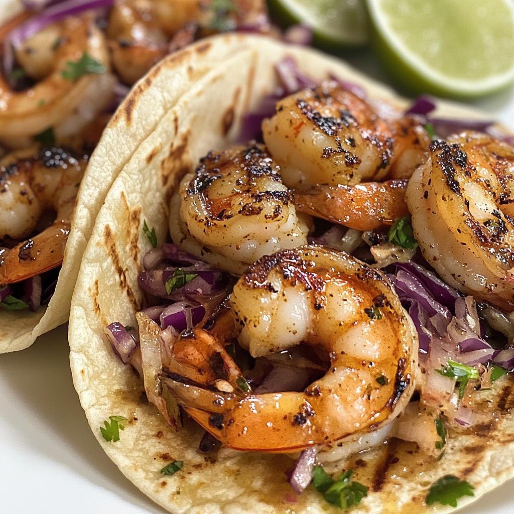 Juicy Grilled Shrimp Tacos with Cabbage Slaw in 25 Minutes