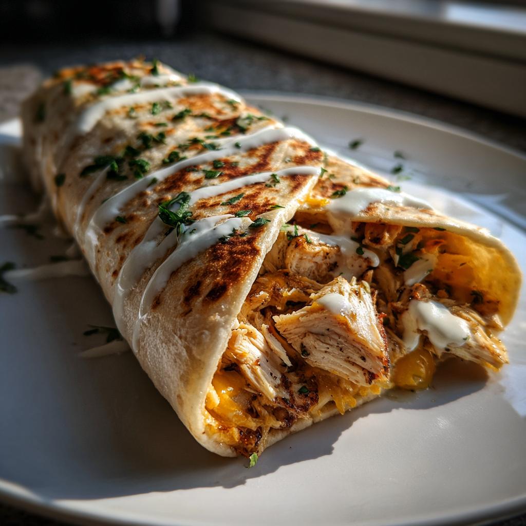 20-Min Cheesy Chicken Garlic Wraps You’ll Crave Forever