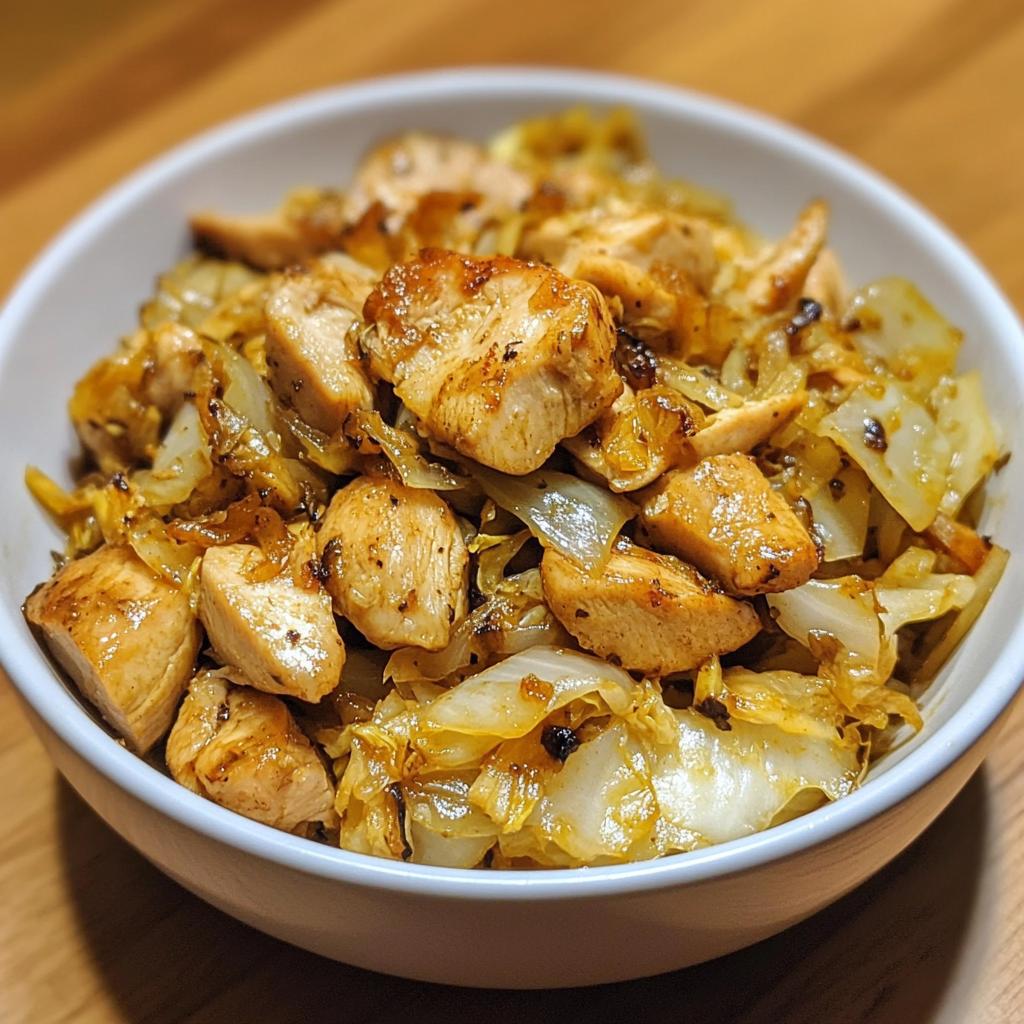 Perfect 25-Minute Irresistibly Sautéed Garlic Cabbage with Tender Chicken