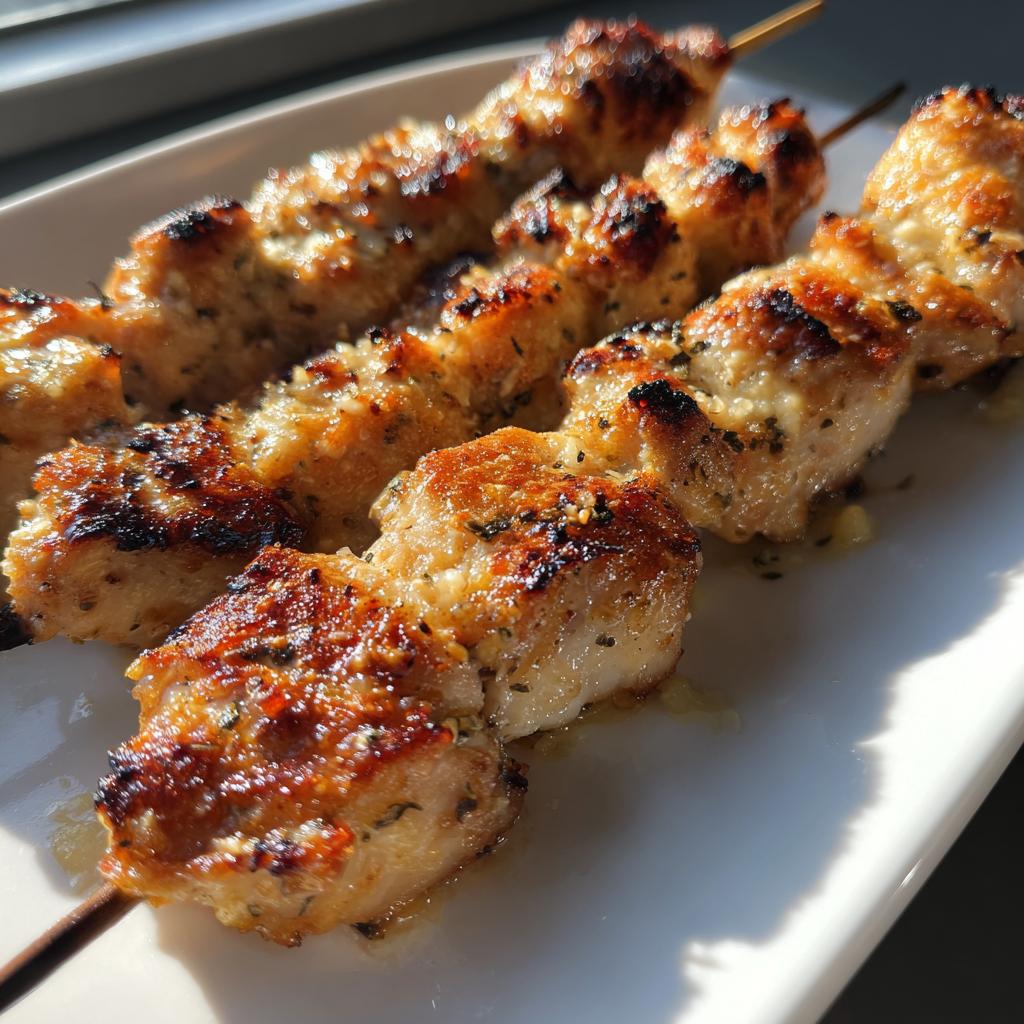 “Juicy Garlic Parmesan Skewers: Irresistible 35-Minute Flavor Bomb”