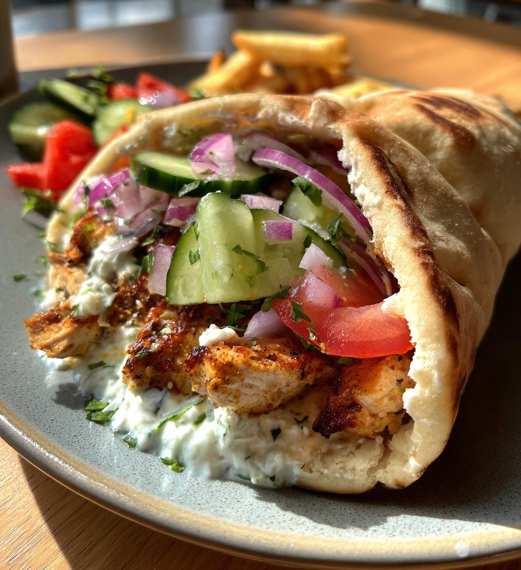 Juicy Greek Chicken Souvlaki Wraps – Irresistible 30-Min Dinner