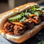 Korean BBQ Meatball Banh Mi