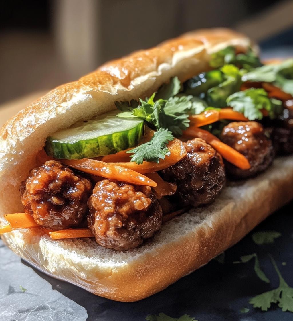 Flavor-Packed 40-Minute Korean BBQ Meatball Banh Mi Recipe