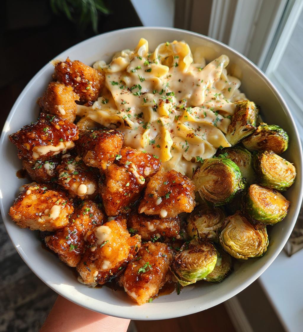 Maple Garlic Chicken Bites with Irresistible Spicy Cajun Alfredo