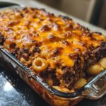 Meatloaf and Cheddar Shells Casserole