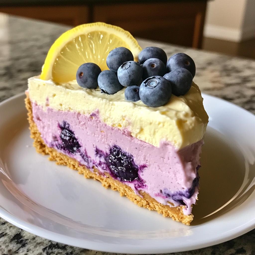 No-Bake Lemon Blueberry Cream Cake (Amazing 4-Ingredient Magic!)