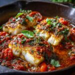 Pan-Seared Mediterranean Cod in Tomato Basil Sauce
