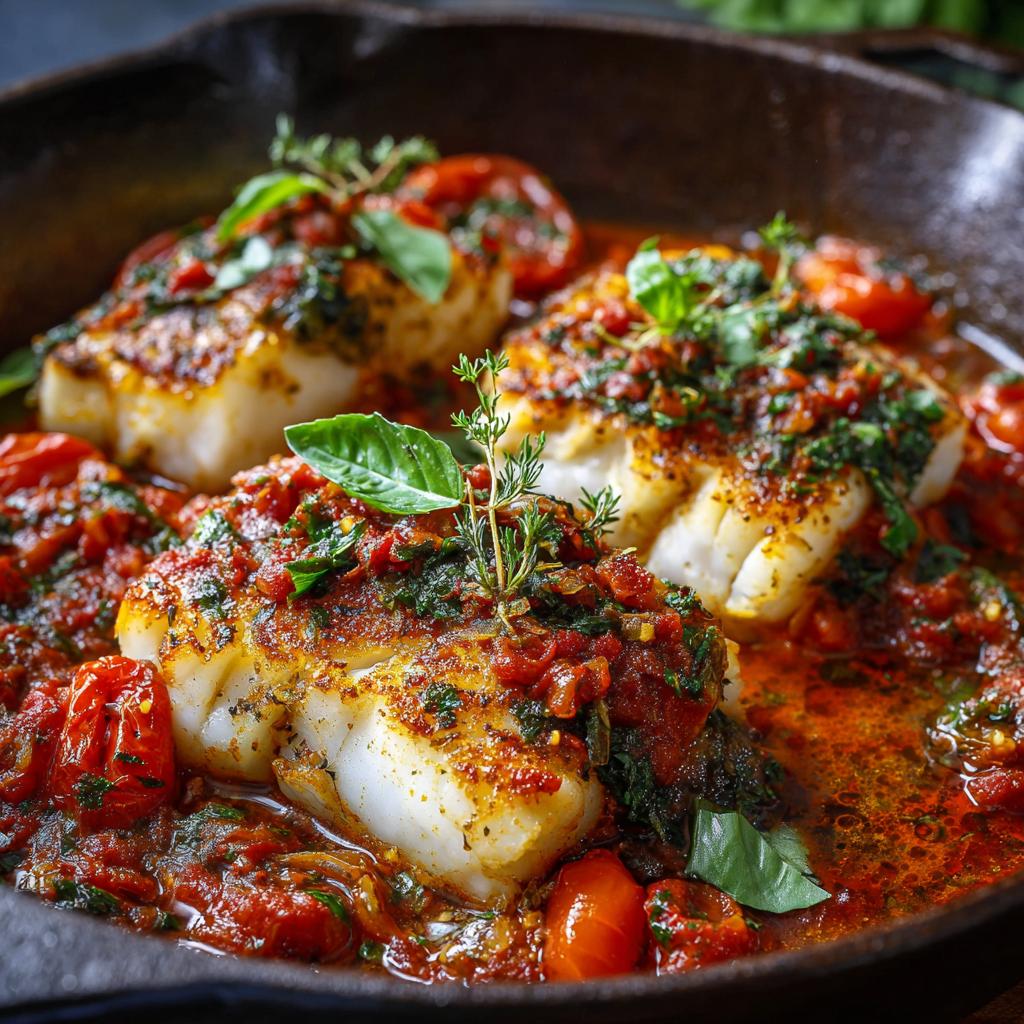 25-Minute Pan-Seared Mediterranean Cod: Heavenly Tomato Basil Bliss