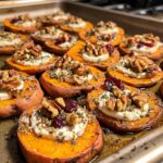 Roasted Sweet Potato Rounds with Herbed Ricotta, Walnuts, and Cranberries Recipe