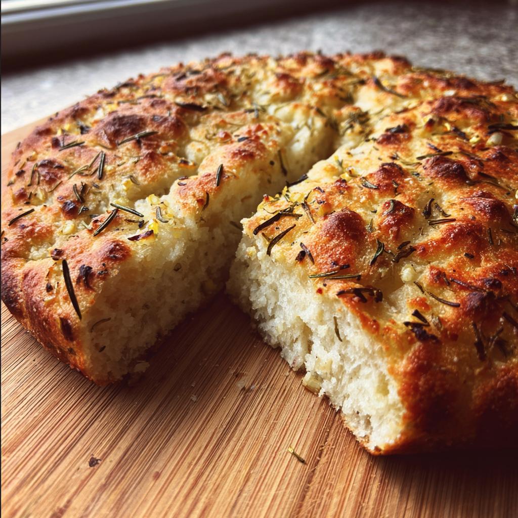 Irresistible Rustic Garlic Rosemary Skillet Bread in 3 Easy Steps