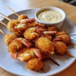 Shrimp Alfredo Corn Dog Sticks