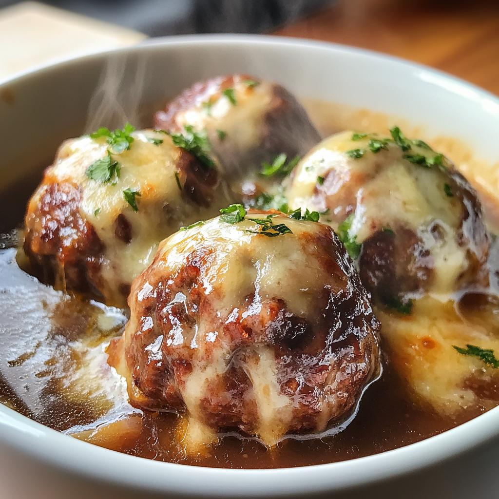 Slow Cooker French Onion Meatballs: 5-Star Comfort in Every Bite