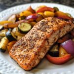 Spicy Cajun Salmon with Roasted Veggies
