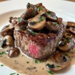 Steak Diane with Mushroom Cream Sauce