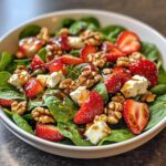 Strawberry Spinach Salad with Walnuts