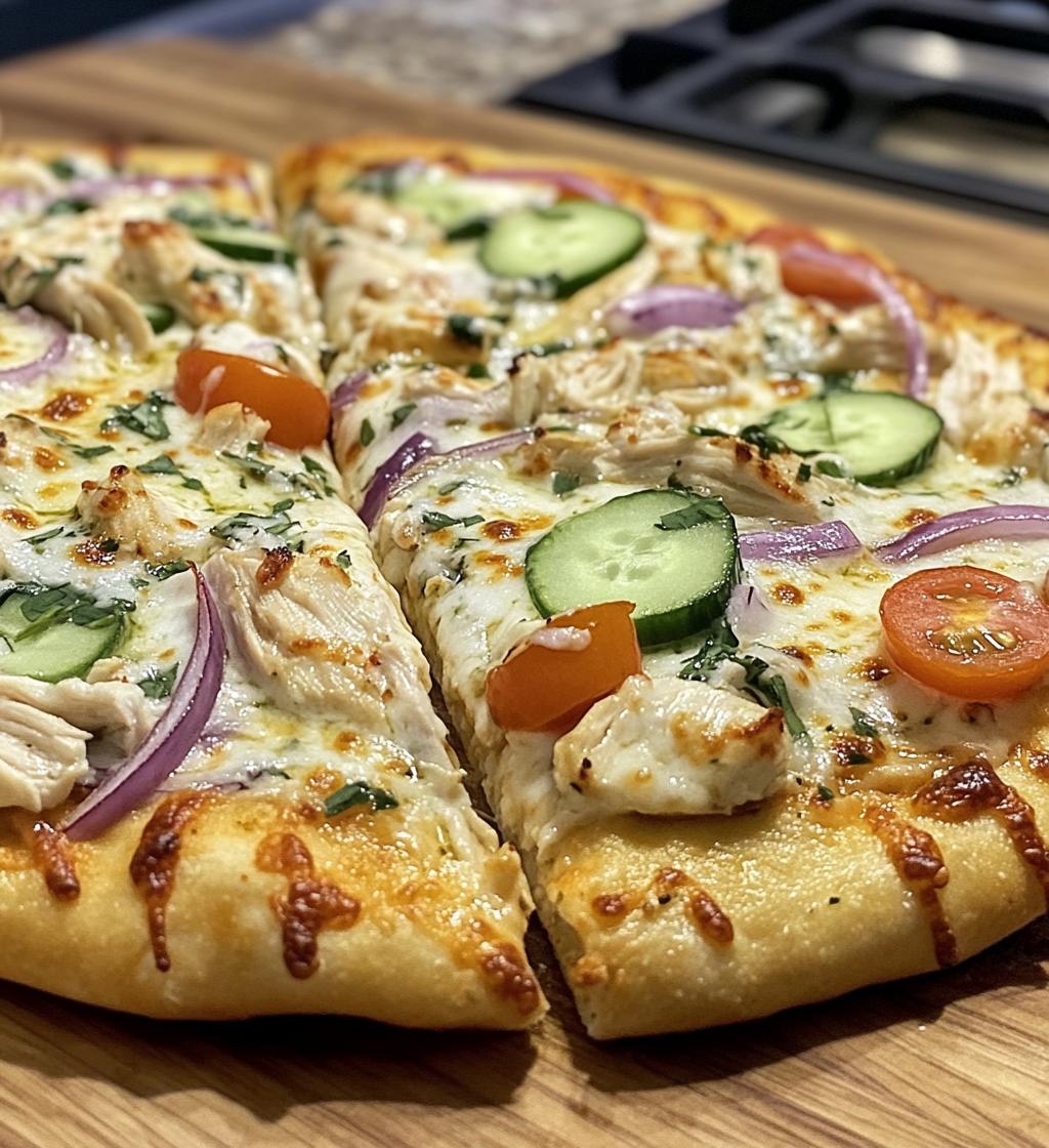 Tzatziki Chicken Pizza - detail 1