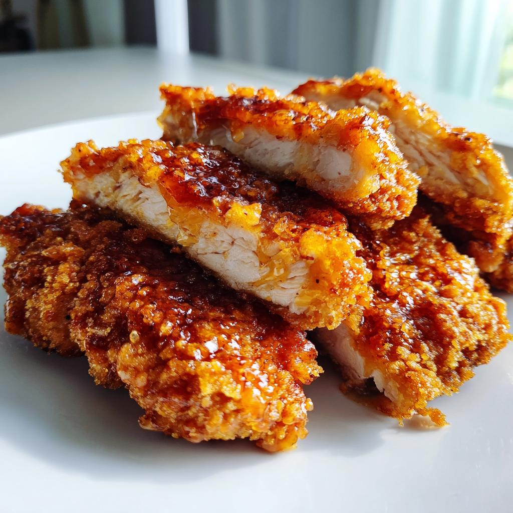 baked crunchy hot honey chicken - detail 1