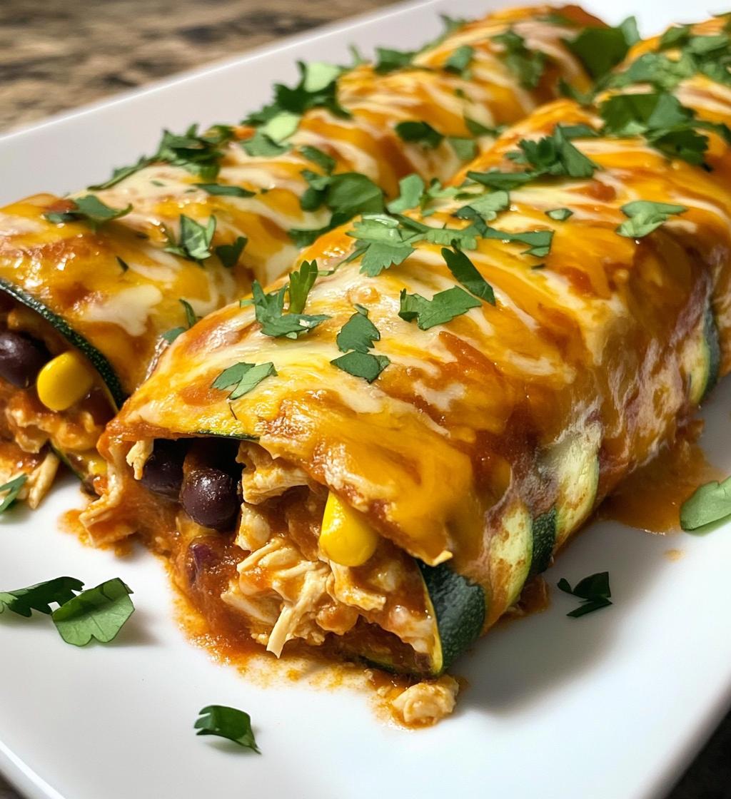 Irresistible Cheesy Baked Zucchini Enchiladas in 30 Minutes