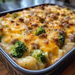 cheesy broccoli sausage and cauliflower casserole